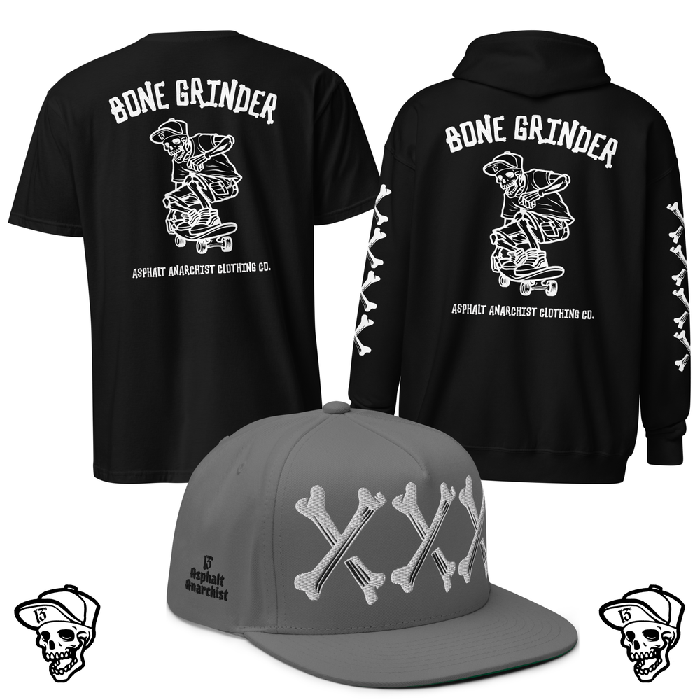 Bone Grinder Collection from Asphalt Anarchist Clothing Co. OLD SKOOL HOT ROD CLOTHING & PRODUCTS