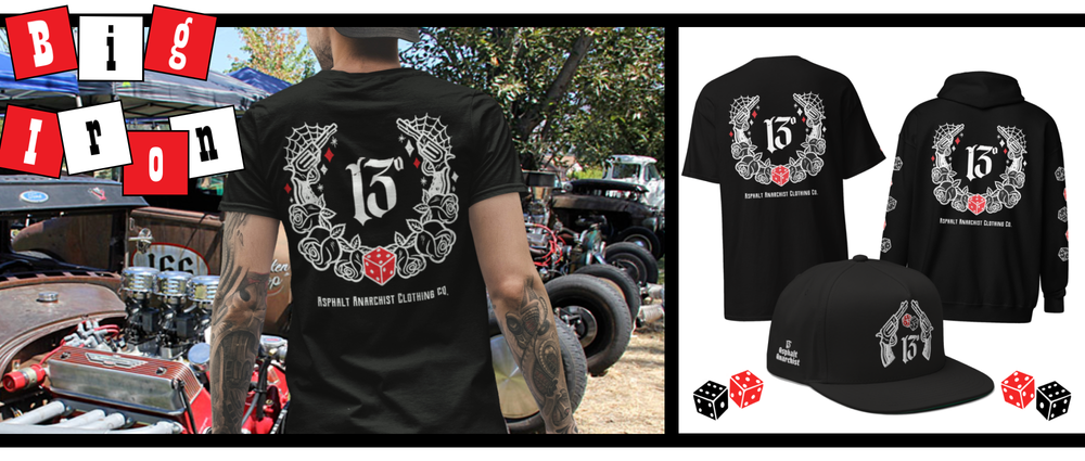 Asphalt Anarchist Clothing Co. 
Inspired by Old Skool Hot Rodding Car Culture. 
Kustom Kulture, Gen X, Rat Rod, Hot Rod, Biker, Skater, Gearhead, Tattoo
