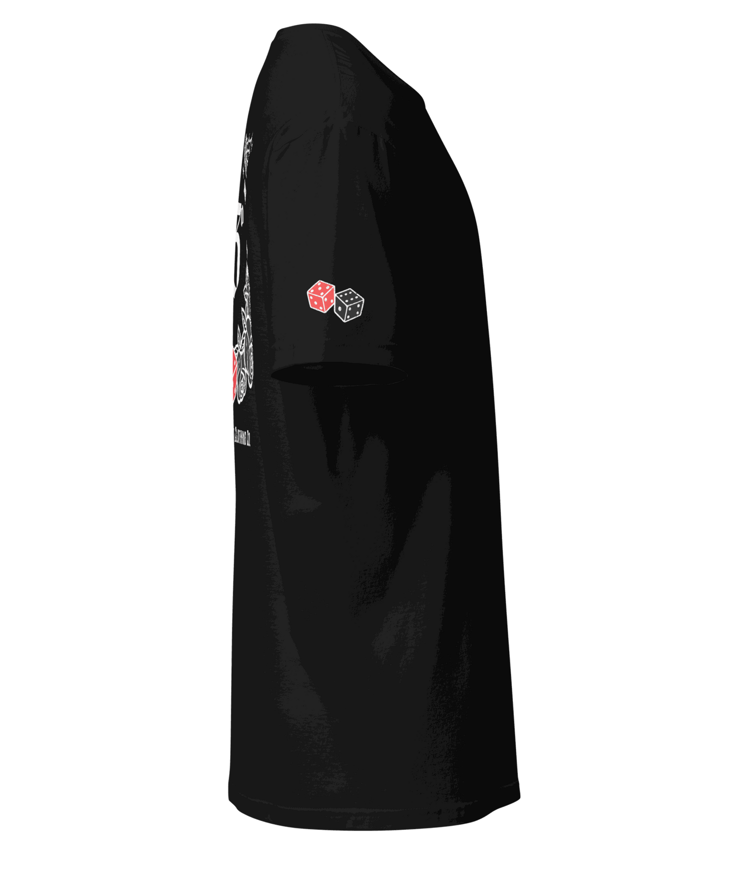 
                  
                    Right Side View of the 🖤 “Big Iron” Tee by Asphalt Anarchist Clothing Co.—a raw, rebellious design steeped in old skool rat rod grit. This black tee features cobwebs, a stylized number 13, tumblin' dice, crossed pistols, and classic roses—blended with gritty edge and vintage outlaw spirit. A true tribute to garage lore, lucky streaks, and hot metal attitude.
This image was AI-generated to visually represent the product described.

                  
                