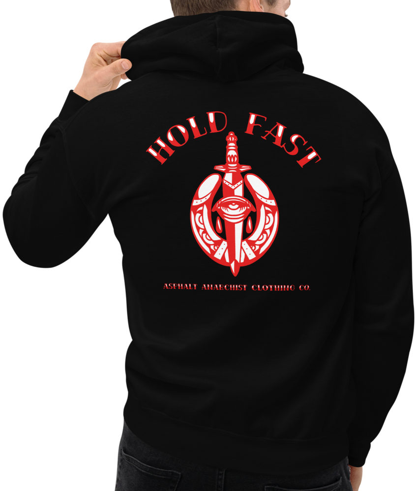 
                  
                    HOLD FAST Heavy Zipper Hoodie from Asphalt Anarchist Clothing Co. OLD SKOOL HOT ROD CLOTHING & PRODUCTS
                  
                