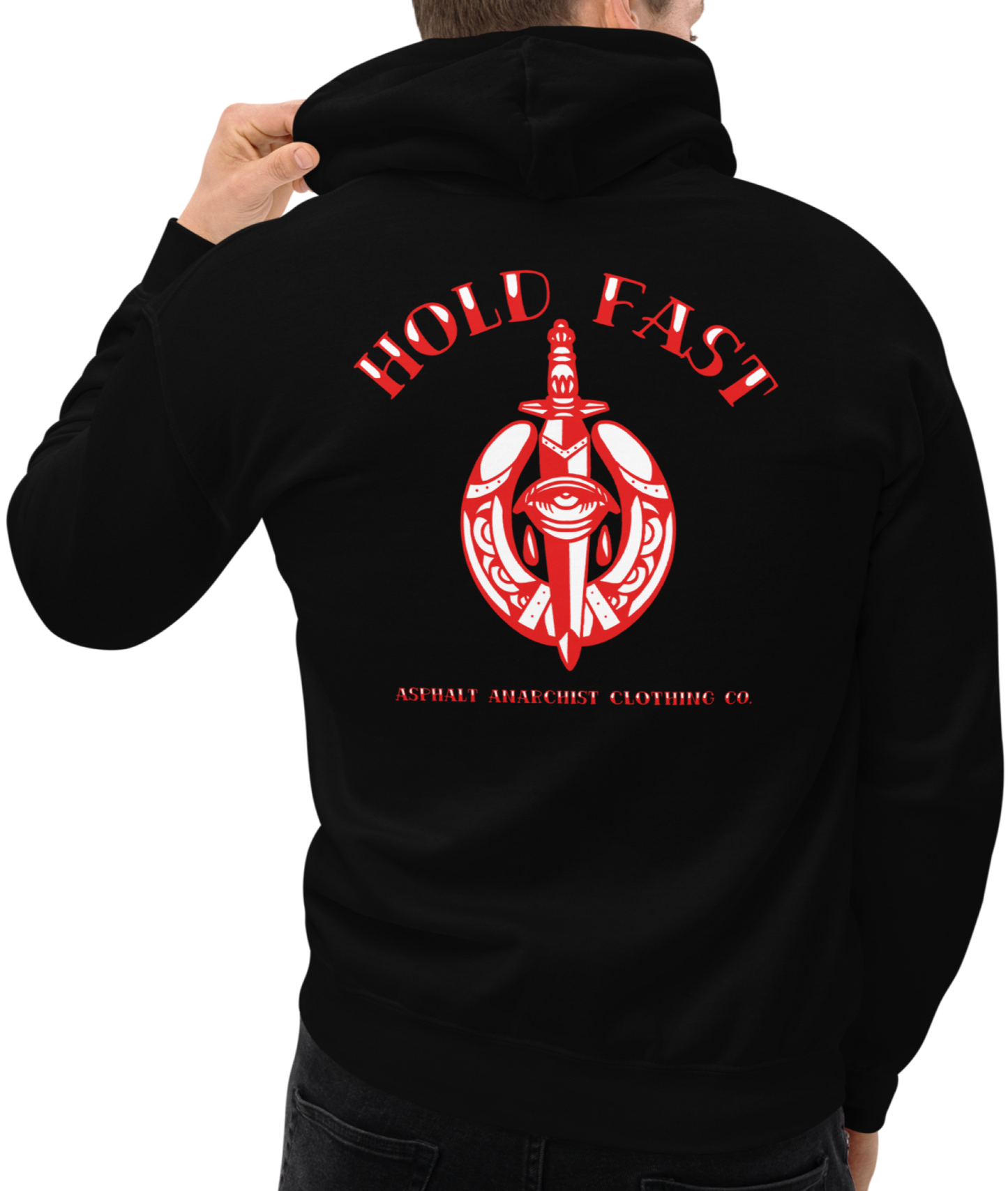
                  
                    HOLD FAST Heavy Zipper Hoodie from Asphalt Anarchist Clothing Co. OLD SKOOL HOT ROD CLOTHING & PRODUCTS
                  
                