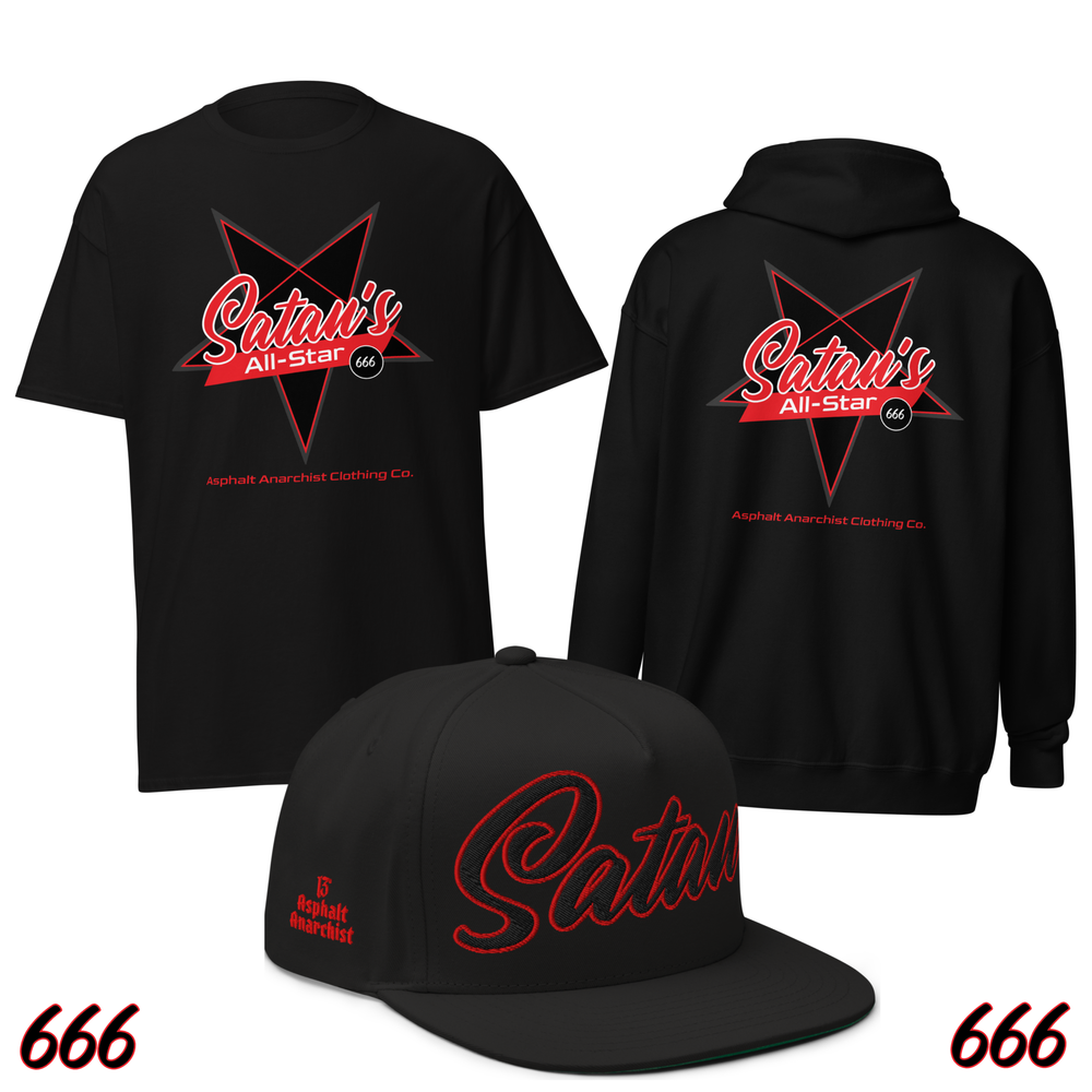 Satan's All Star Collection from Asphalt Anarchist Clothing Co. OLD SKOOL HOT ROD CLOTHING & PRODUCTS 