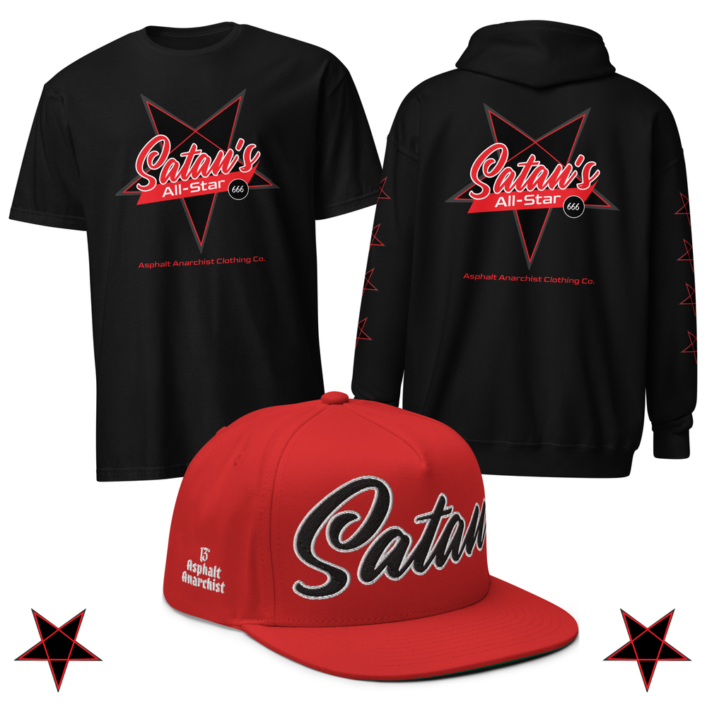 Satan's All Star Collection from Asphalt Anarchist Clothing Co. OLD SKOOL HOT ROD CLOTHING & PRODUCTS