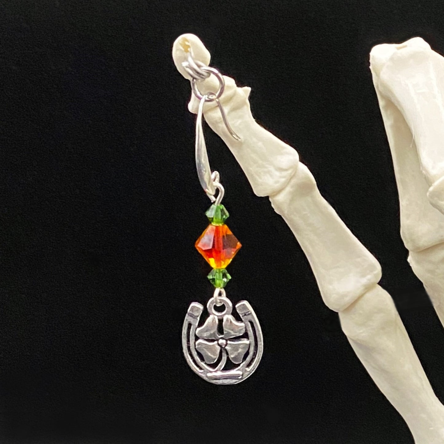 
                  
                    Lucky F*cker Horseshoe & Clover Charm Earrings from Neanie-Bot Handmade Jewelry Creations Treasures From a Robot Brain
                  
                