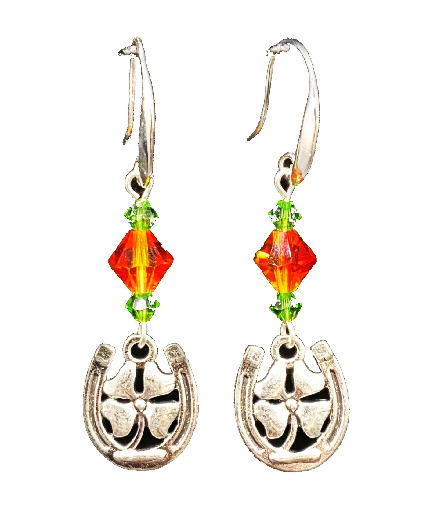 
                  
                    Lucky F*cker Horseshoe & Clover Charm Earrings from Neanie-Bot Handmade Jewelry Creations Treasures From a Robot Brain
                  
                